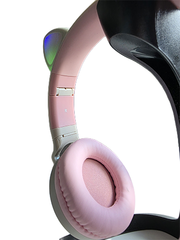 Casque Avizar - Design Chat rose